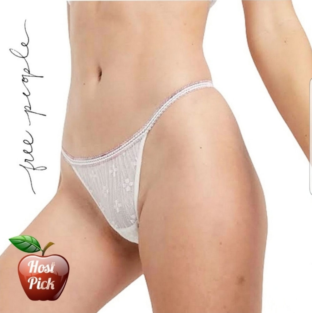 FREE PEOPLE IVORY GABRIELLA THONG SZ S